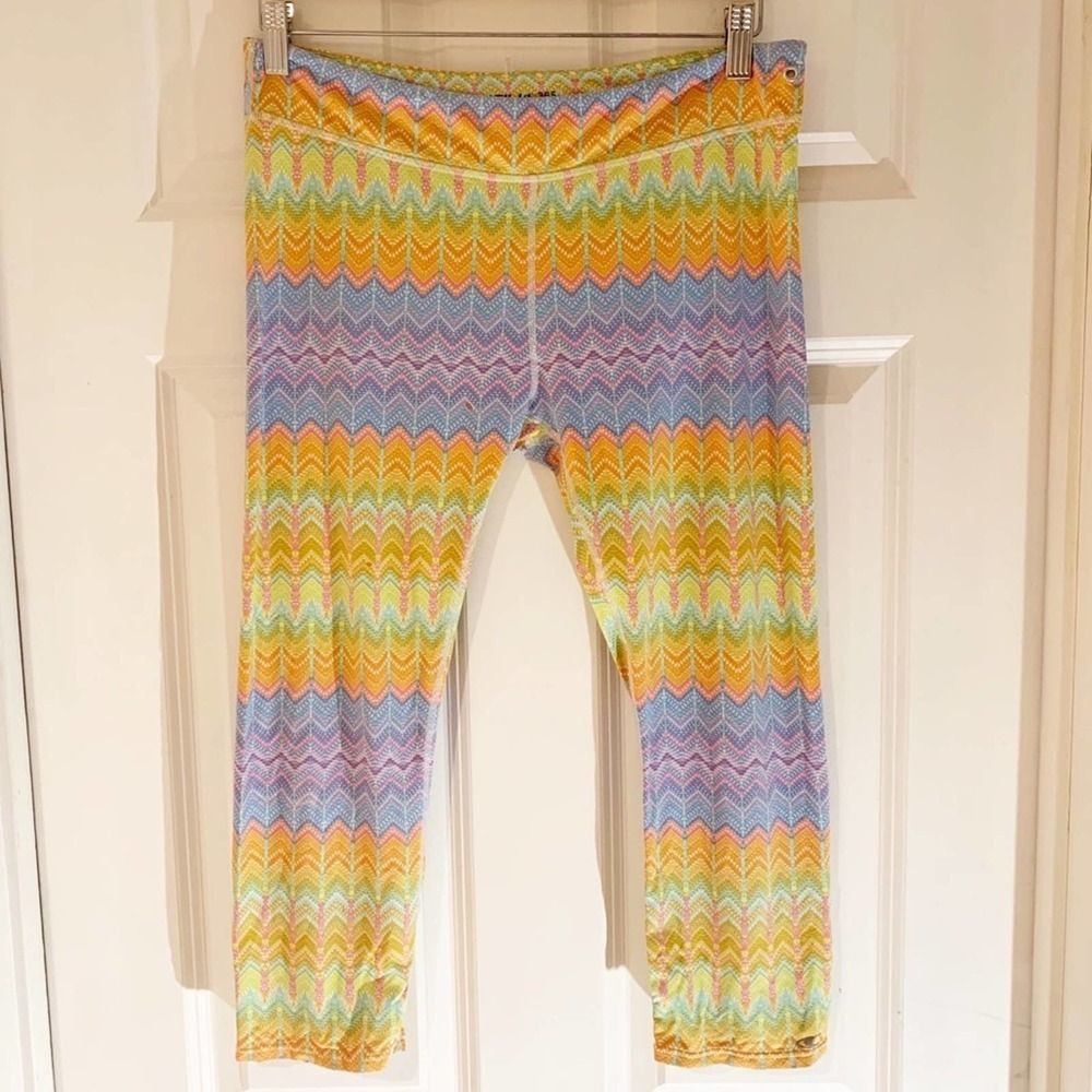 2-ONEILL 365 Chevron Multi Color Crop Leggings XL